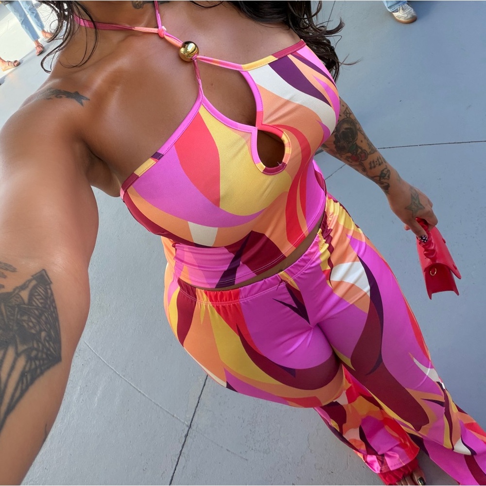 Vibrant Pink and Yellow Set